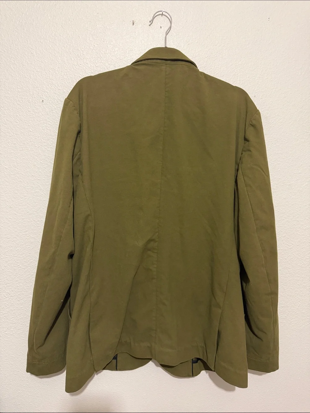 Good Man Brand Hollis Olive Green Single-Button Tailored Blazer Stretch Knit